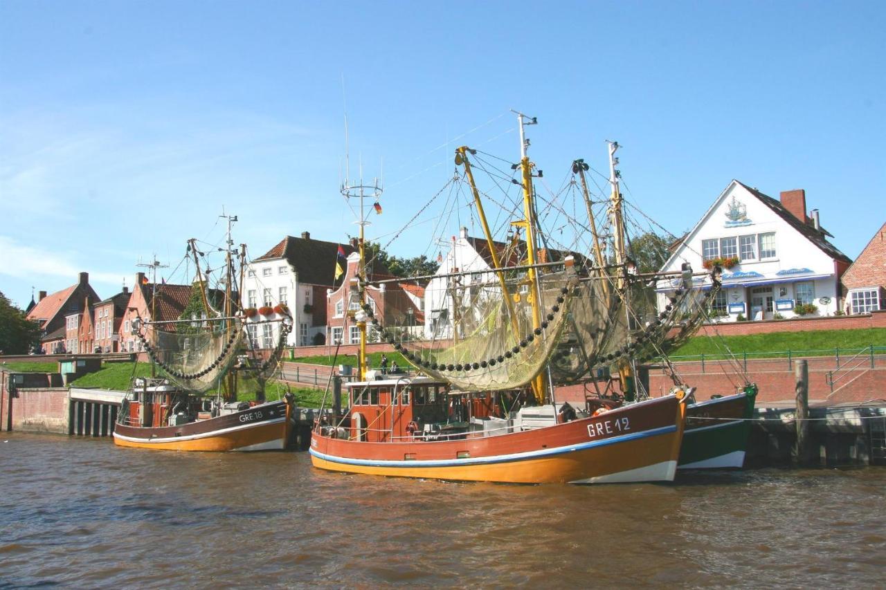 Oltmanns Ferienhaus Bummert Am Hafen 글레트지일 외부 사진