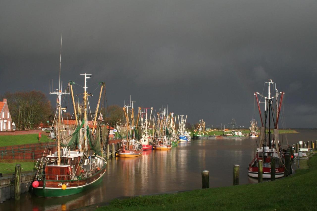 Oltmanns Ferienhaus Bummert Am Hafen 글레트지일 외부 사진